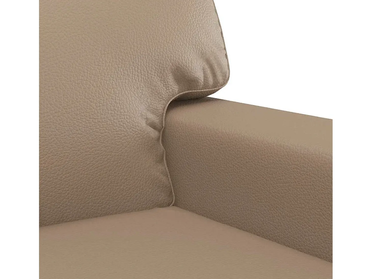 Sillón cuero sintético color capuchino 60 cm