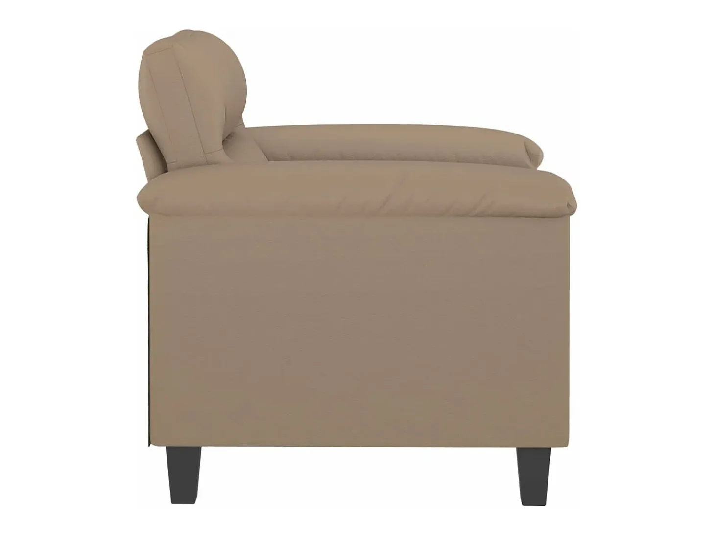 Sillón cuero sintético color capuchino 60 cm