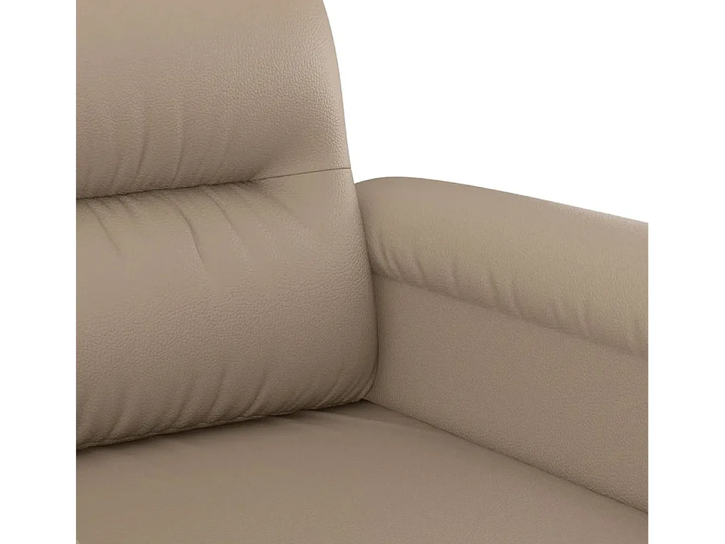 Sillón cuero sintético color capuchino 60 cm