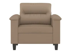 Sillón cuero sintético color capuchino 60 cm