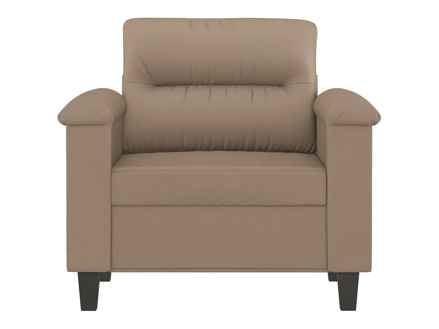 Sillón cuero sintético color capuchino 60 cm