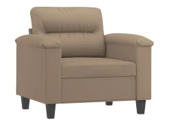 Sillón cuero sintético color capuchino 60 cm