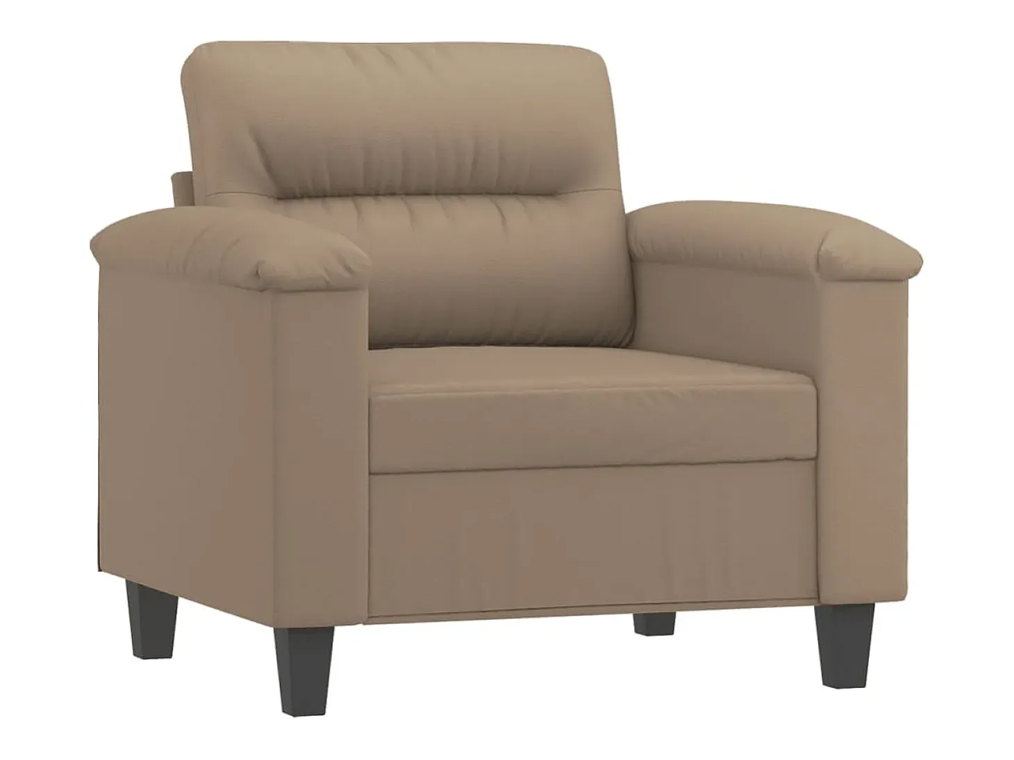 Sillón cuero sintético color capuchino 60 cm