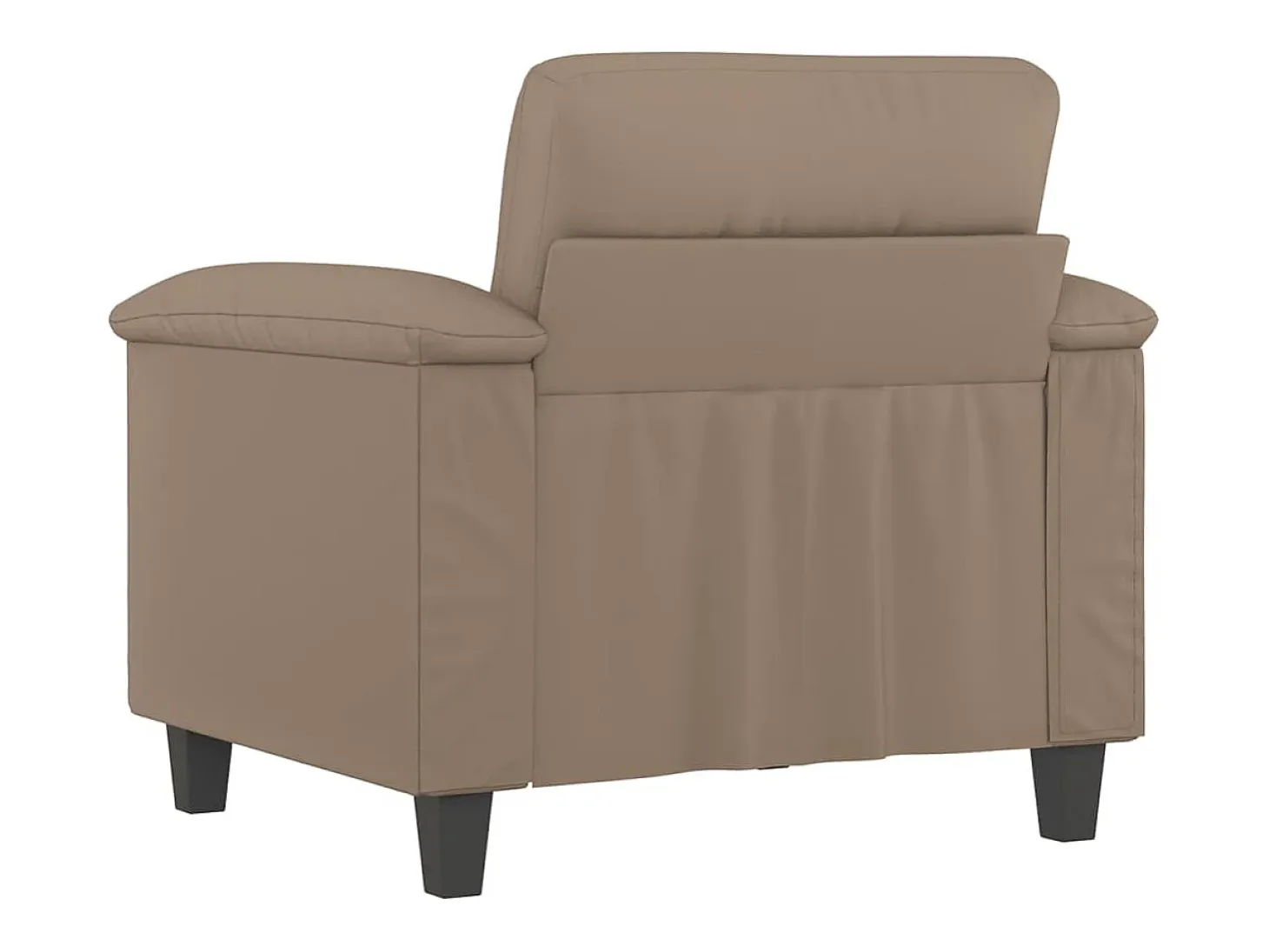 Sillón cuero sintético color capuchino 60 cm