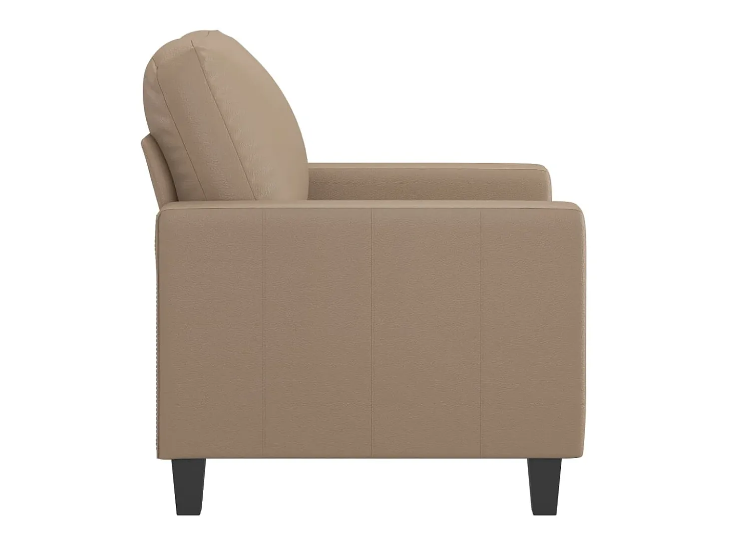 Sillón cuero sintético color capuchino 60 cm
