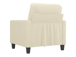 Sillón cuero sintético crema 60 cm