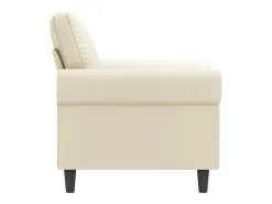 Sillón cuero sintético crema 60 cm