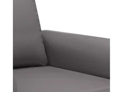 Sillón cuero sintético gris 60 cm