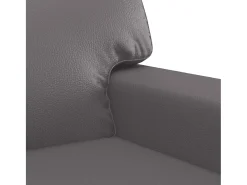 Sillón cuero sintético gris 60 cm