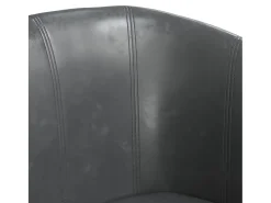 Sillón cuero sintético gris
