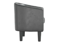 Sillón cuero sintético gris