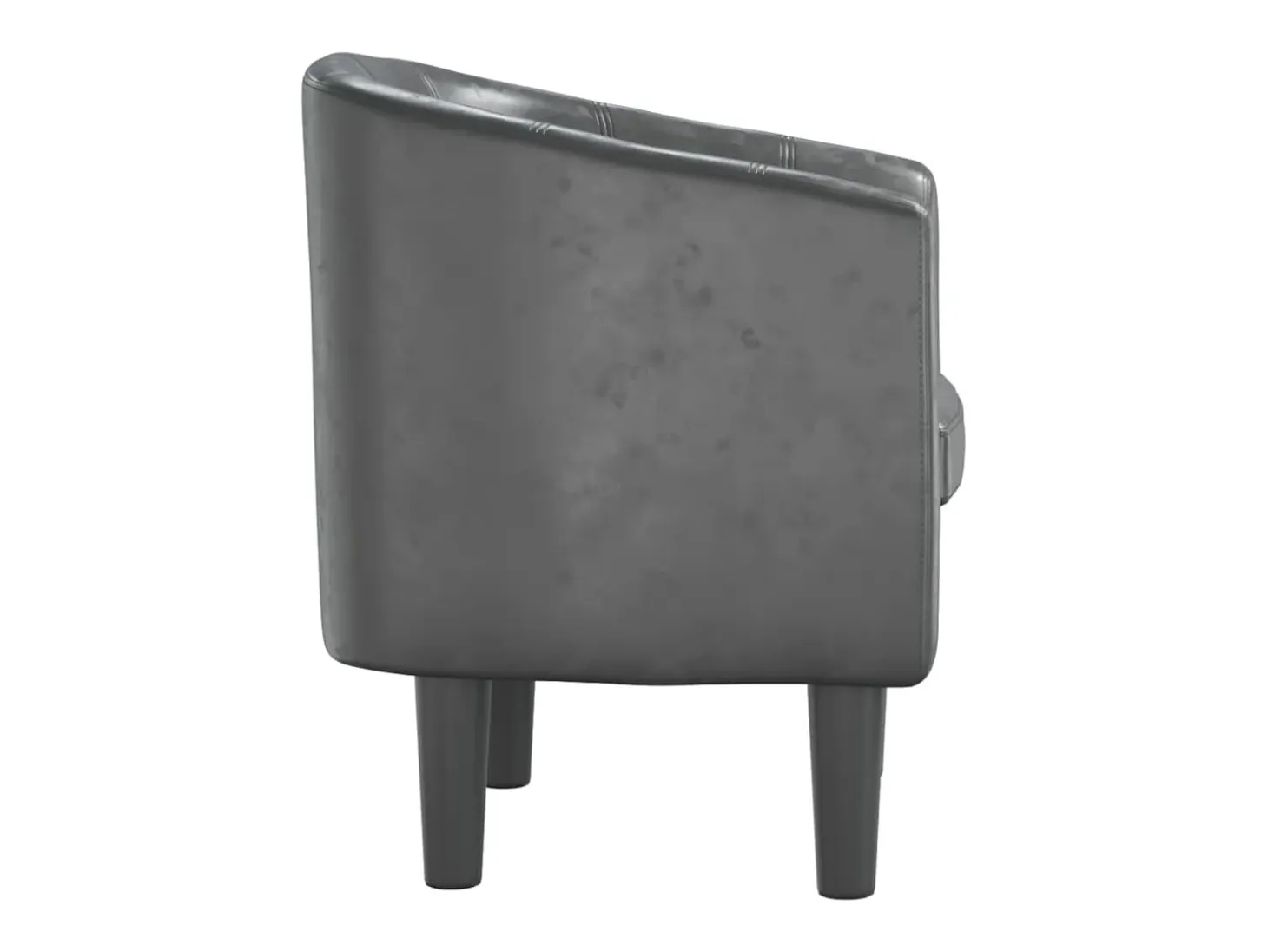Sillón cuero sintético gris