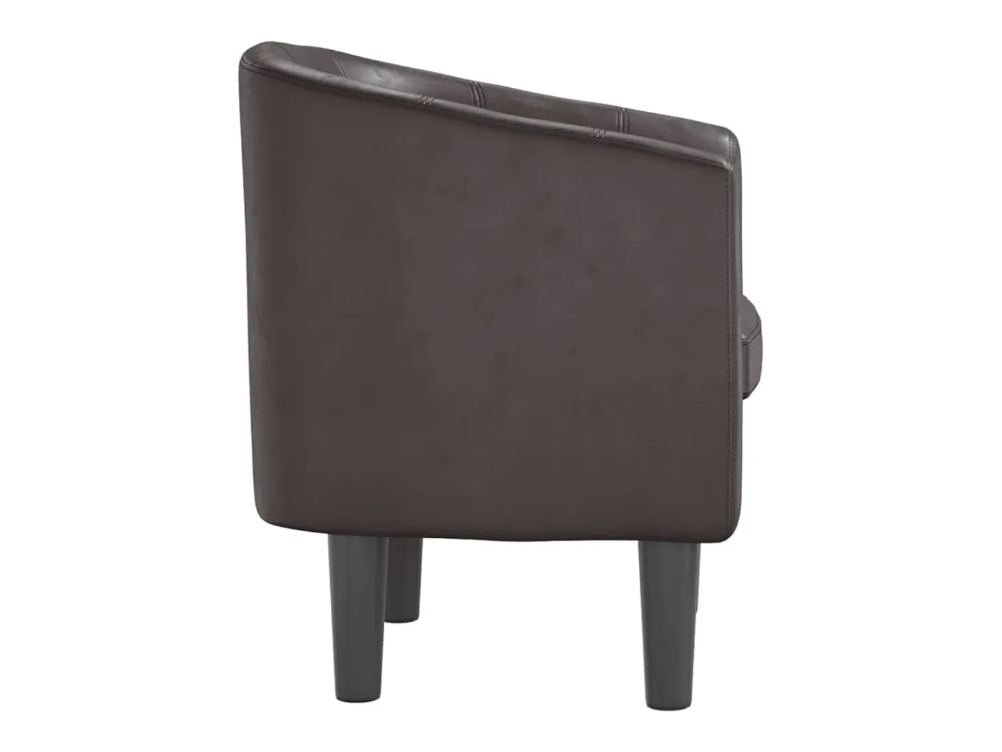 Sillón cuero sintético marrón