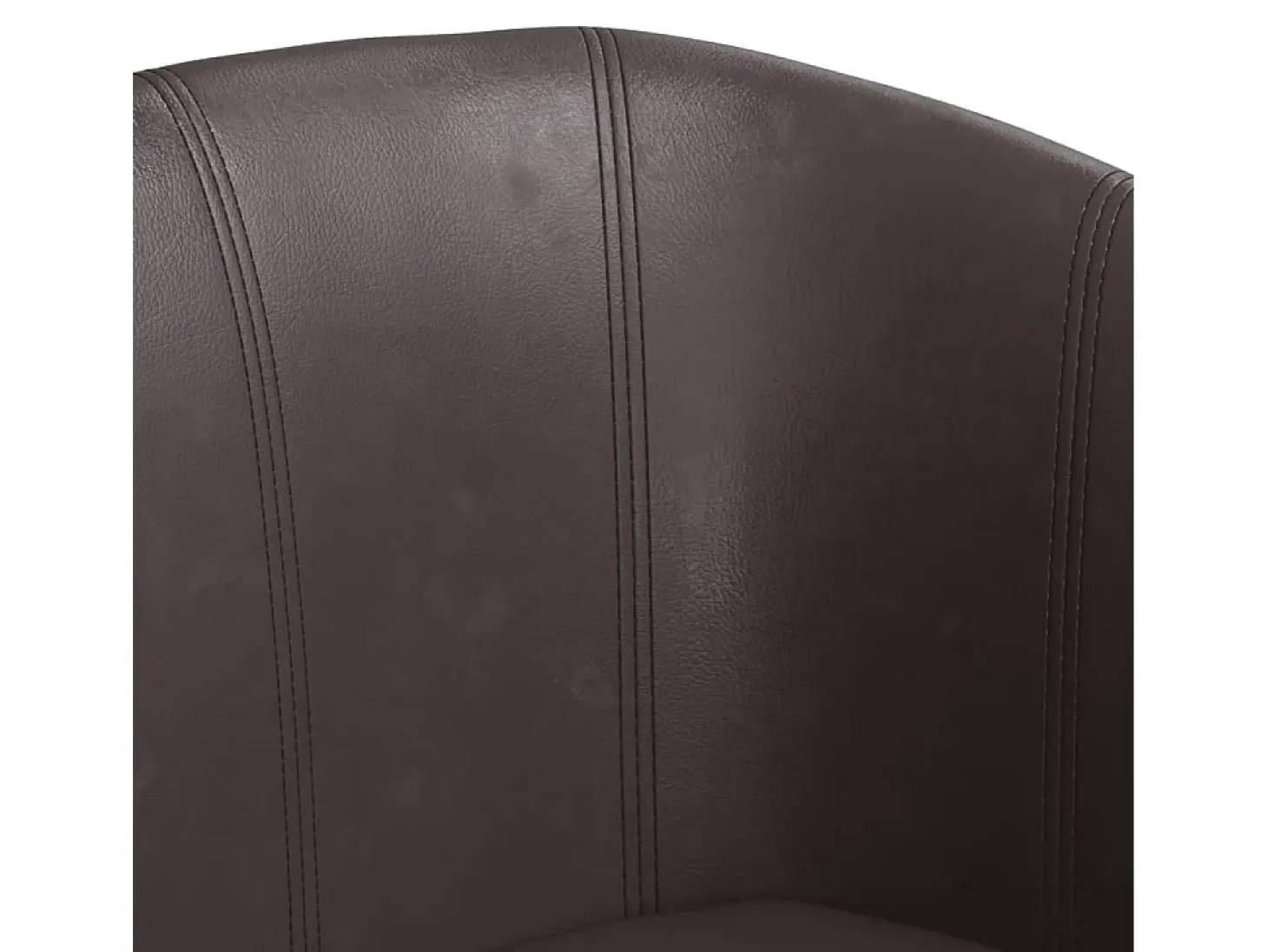 Sillón cuero sintético marrón