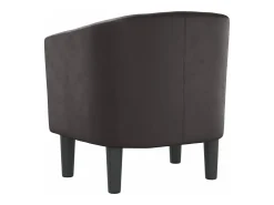 Sillón cuero sintético marrón