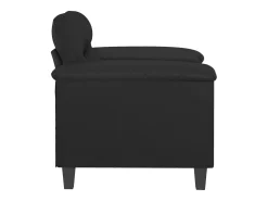 Sillón cuero sintético negro 60 cm