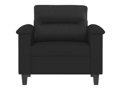 Sillón cuero sintético negro 60 cm