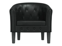 Sillón cuero sintético negro