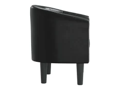 Sillón cuero sintético negro