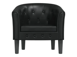 Sillón cuero sintético negro