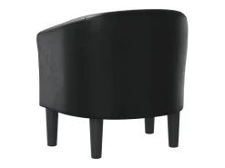Sillón cuero sintético negro