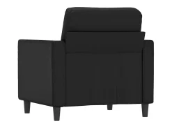 Sillón cuero sintético negro 60 cm