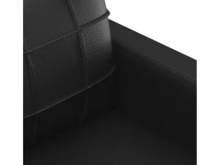 Sillón cuero sintético negro 60 cm