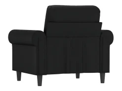 Sillón cuero sintético negro 60 cm