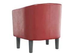 Sillón cuero sintético rojo tinto