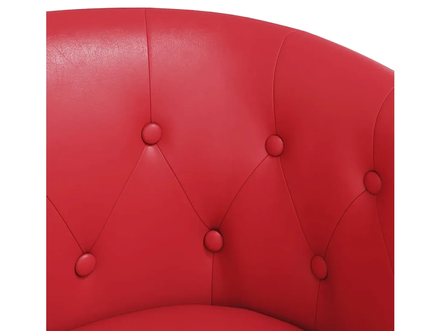 Sillón cuero sintético rojo