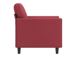 Sillón cuero sintético rojo tinto 60 cm