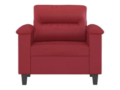 Sillón cuero sintético rojo tinto 60 cm