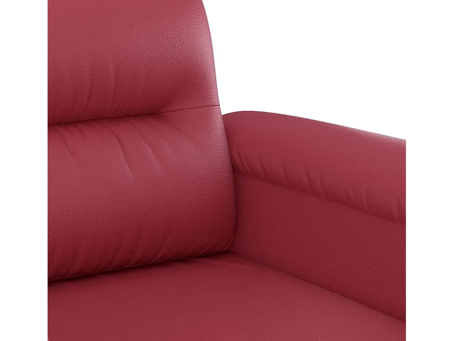 Sillón cuero sintético rojo tinto 60 cm