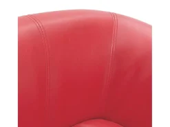 Sillón cuero sintético rojo