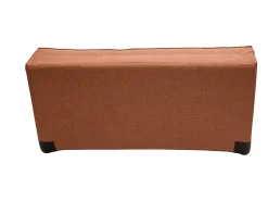 Sillón de 2 plazas convertible en tela terracota SALLY