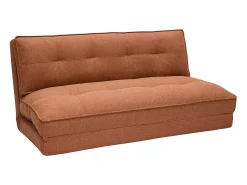 Sillón de 2 plazas convertible en tela terracota SALLY