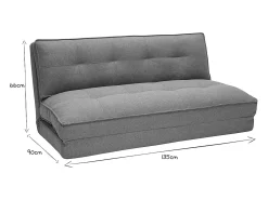 Sillón de 2 plazas convertible en tela terracota SALLY