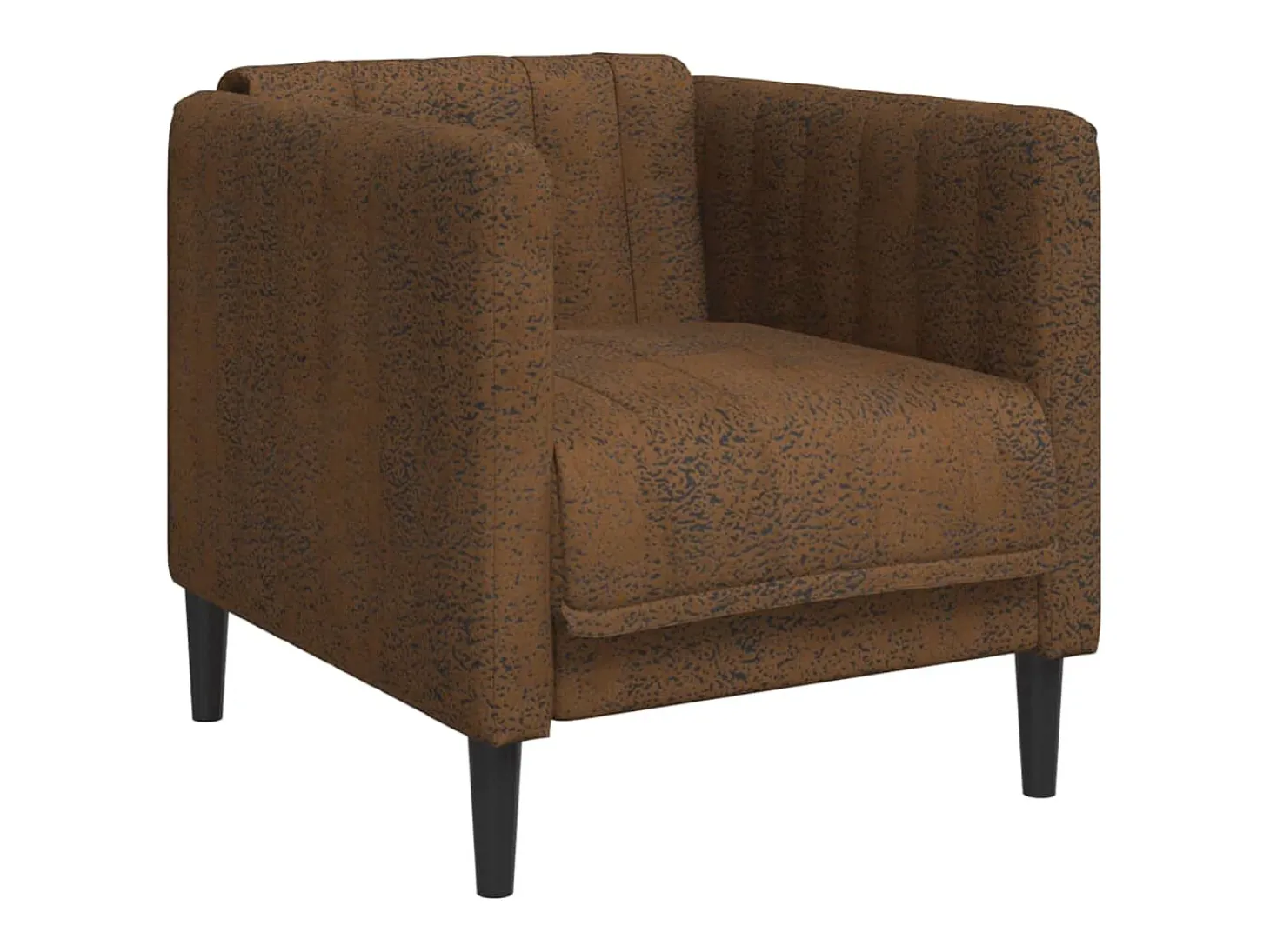 Sillón de ante sintético marrón