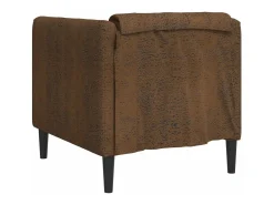 Sillón de ante sintético marrón