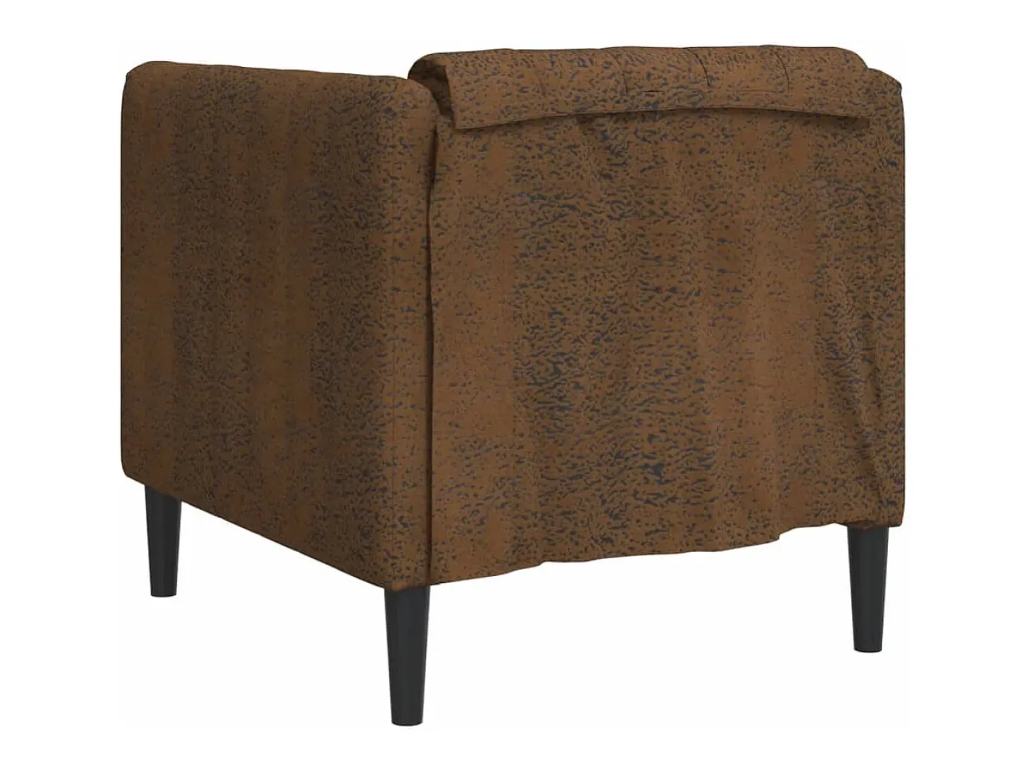 Sillón de ante sintético marrón