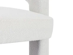 Sillón de bucle de tela color blanco FONTANOVA