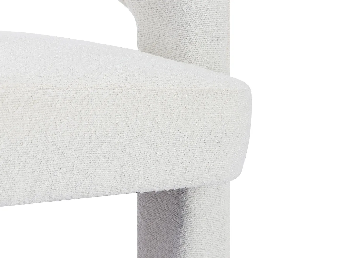 Sillón de bucle de tela color blanco FONTANOVA