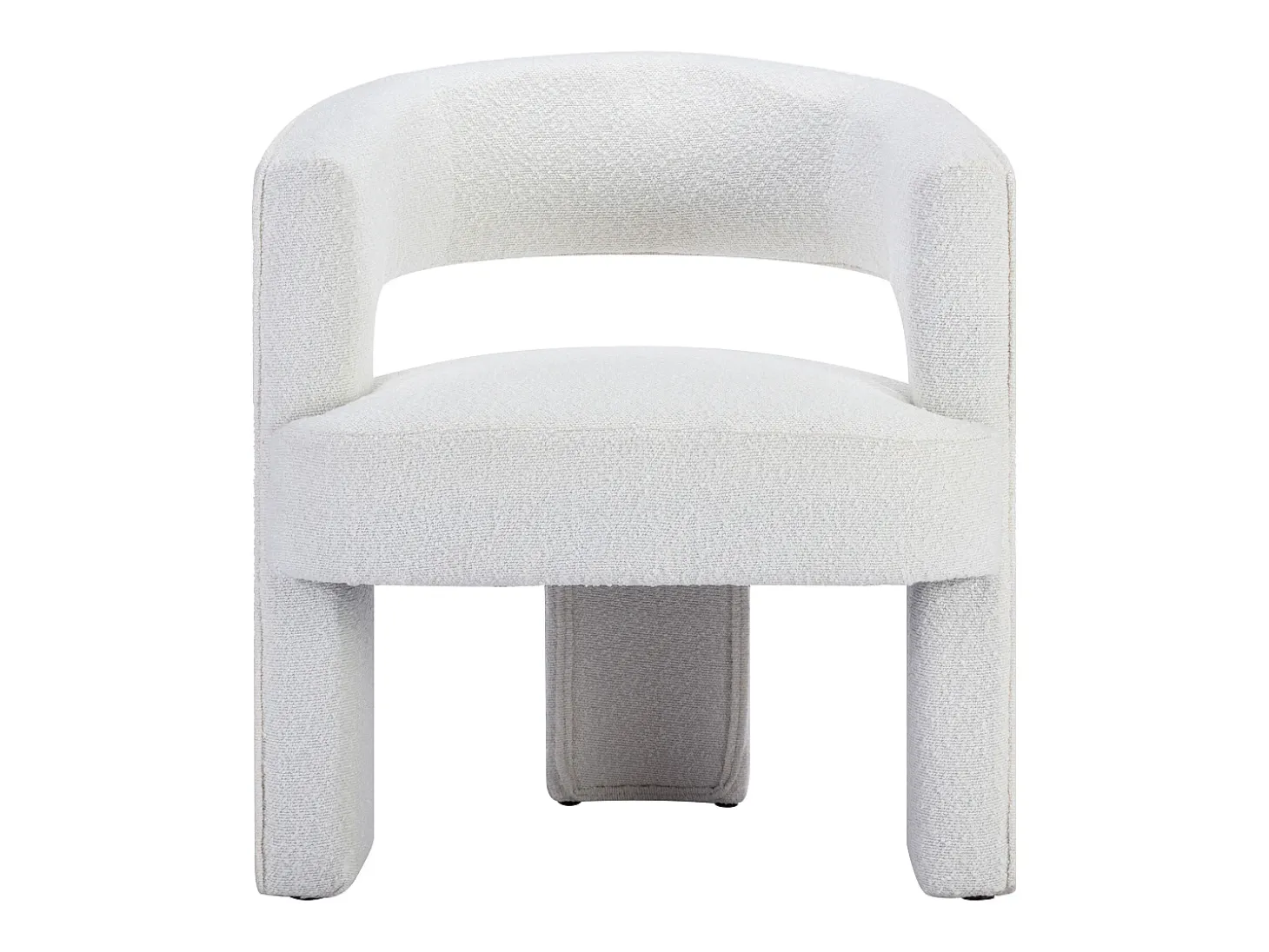Sillón de bucle de tela color blanco FONTANOVA