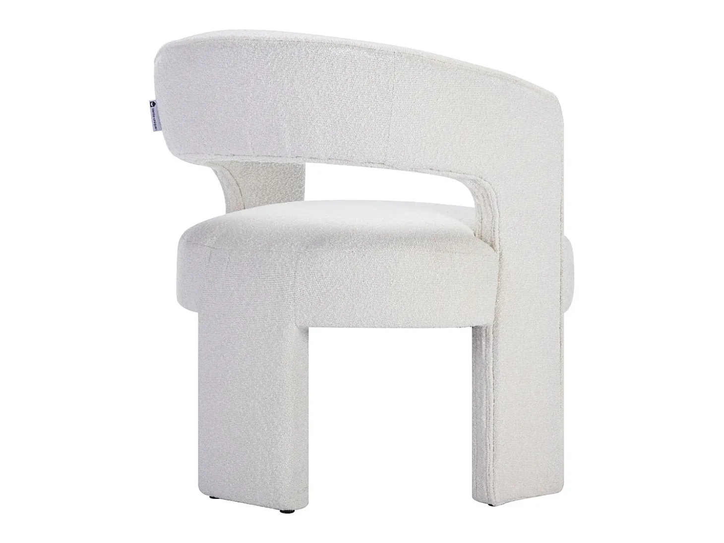 Sillón de bucle de tela color blanco FONTANOVA
