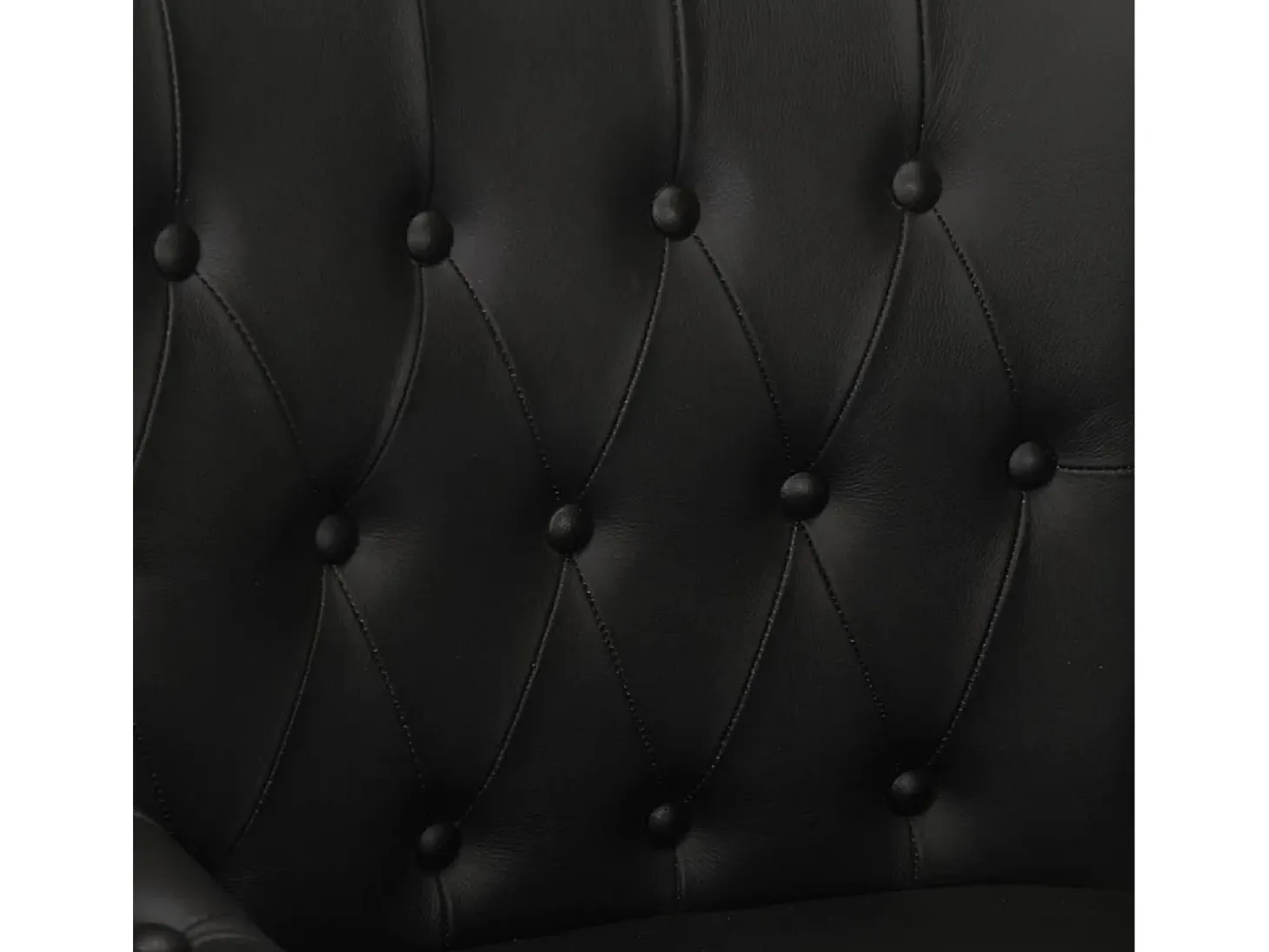 Sillón de cuero auténtico de cabra negro