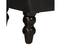Sillón de cuero auténtico de cabra negro