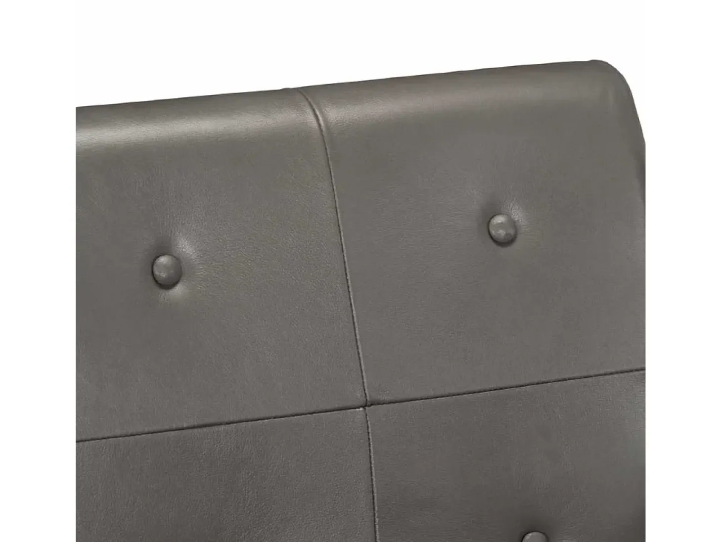 Sillón de cuero auténtico gris