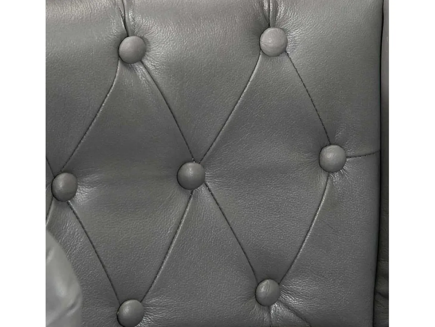 Sillón de cuero auténtico gris
