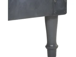 Sillón de cuero auténtico gris