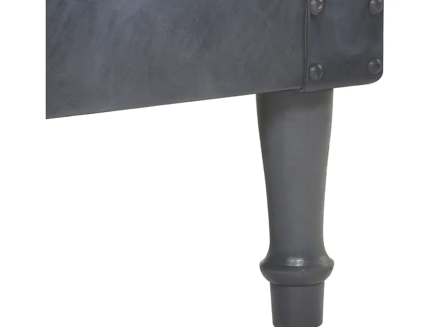 Sillón de cuero auténtico gris